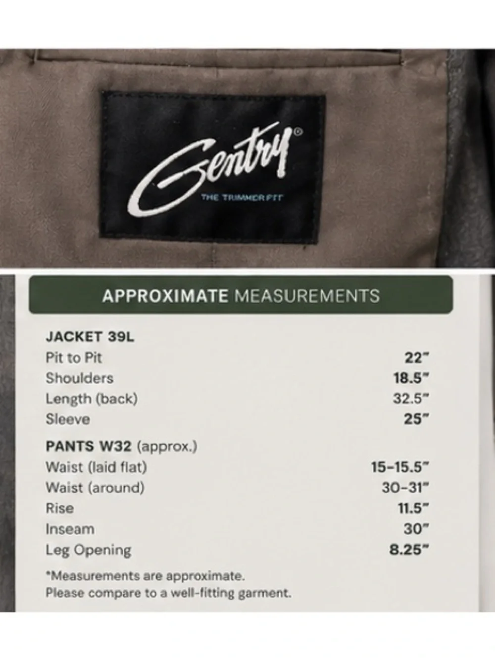 Vintage American Craftsmen Gentry Gray 2 Piece Suit 39L W32 Made USA